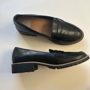 DV by Dolce Vita Black Leather chunky Loafers 9 M